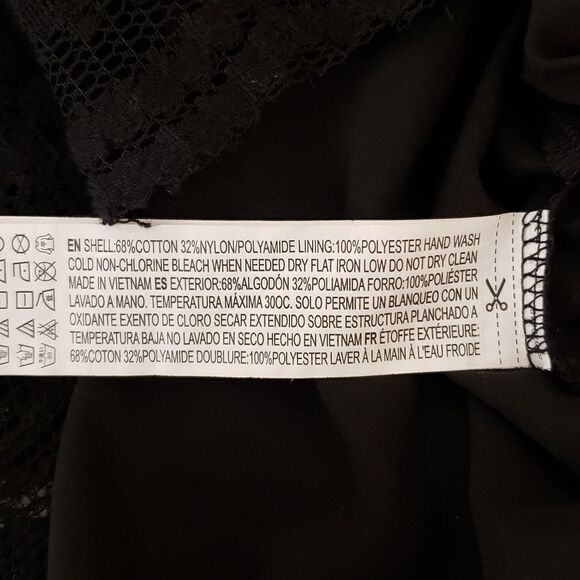 Forever21 mid Sleeve black lace top - Picture 5 of 5